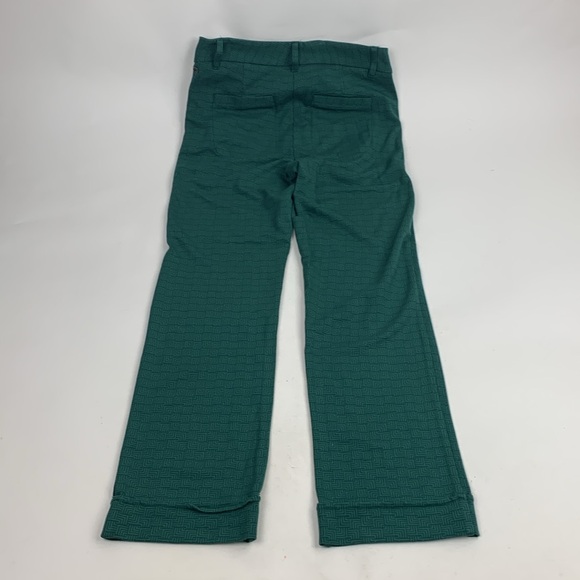 Betabrand Straight leg dress pants Green XS Zip button 4 pocket Cuff hem Stretch - Picture 2 of 13